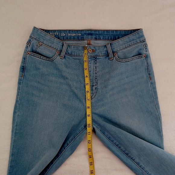 TALBOTS Flawless Straight Crop Blue Jeans Capri, size 8P - Picture 8 of 14